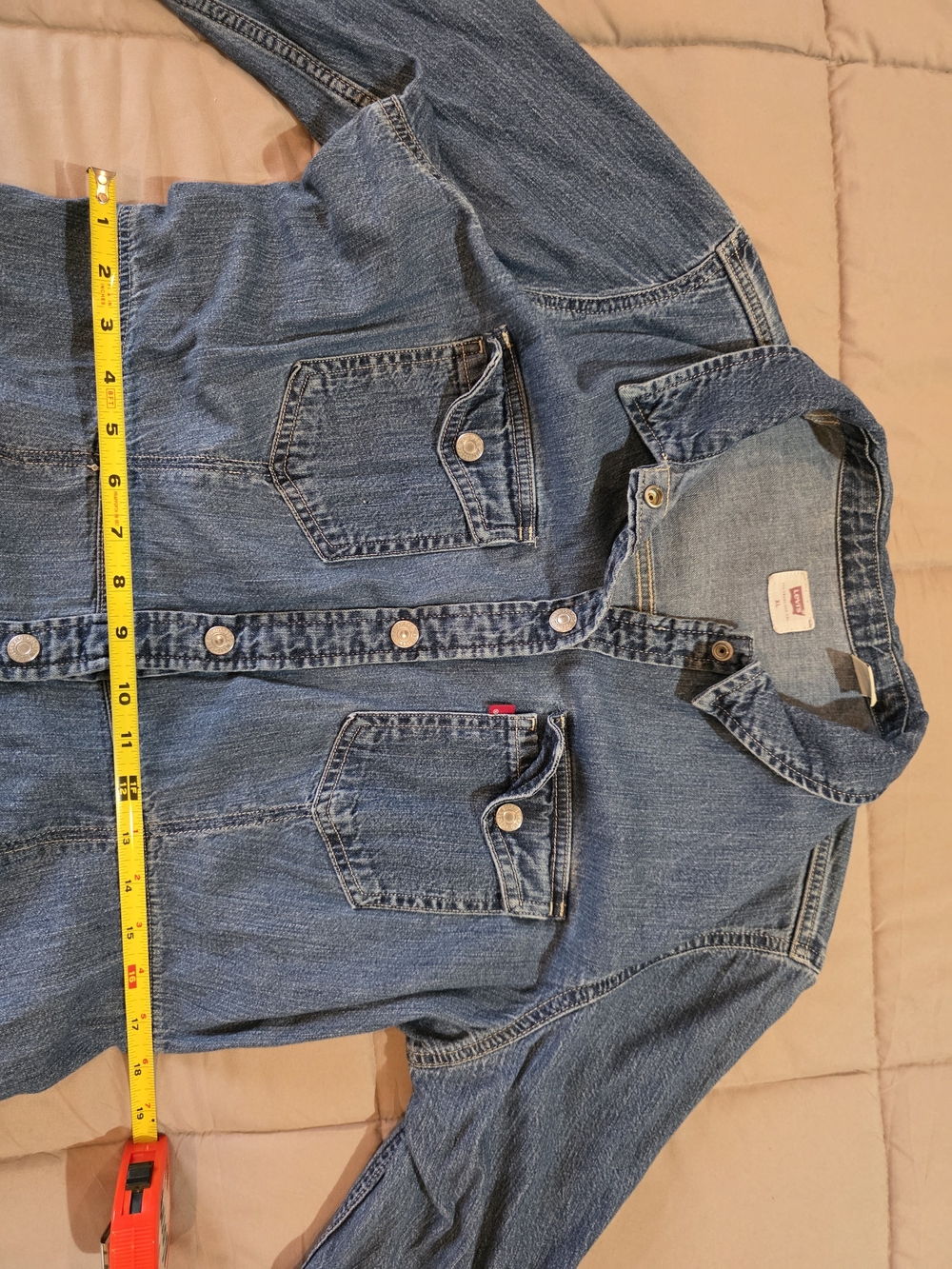 Vintage Levi's Denim Shirt Dress Size XL - Picture 4 of 12